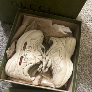 Toddler Rhyton Gucci logo leather sneaker